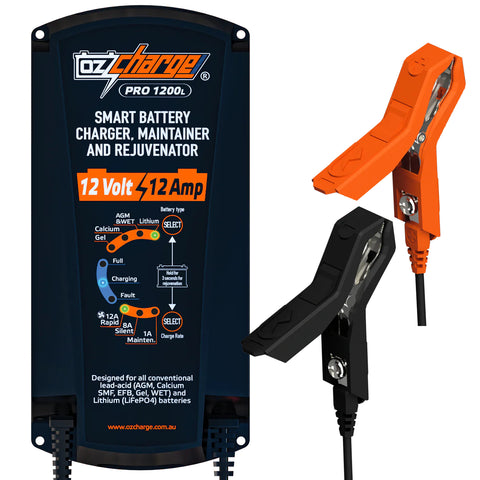 OzCharge PRO1200L 12V 12A Battery Charger and Maintainer Lithium Pro Series