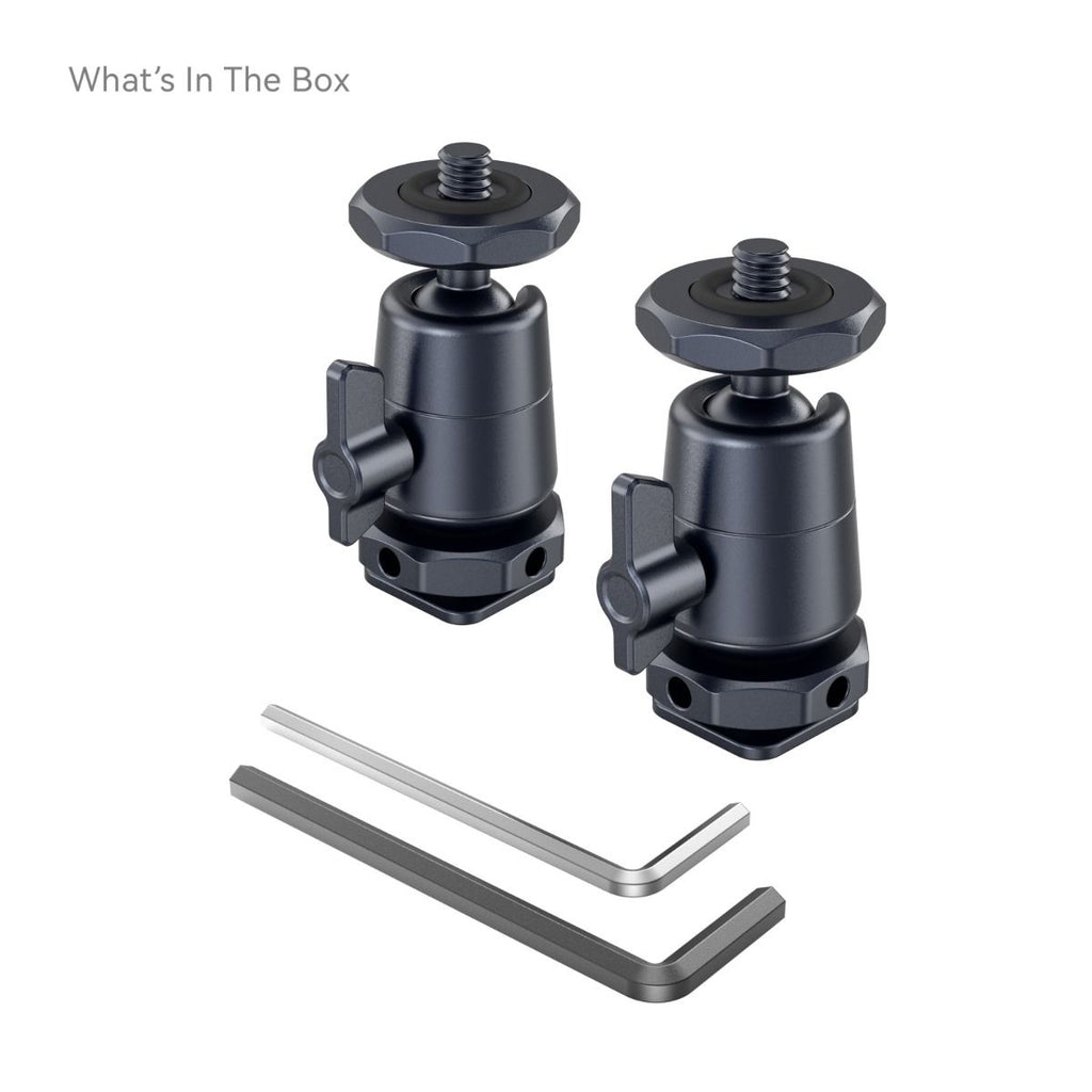 SmallRig Mini Ball Head  2 Pcs  With 1/4" Screw And Removable Cold Shoe Monitor Mount For Camera Tripod Monopod Camcorder 2948 I3400739004