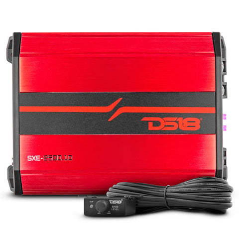 DS18 SXE-2500.1D 1-Channel 2500W Amplifier - Red