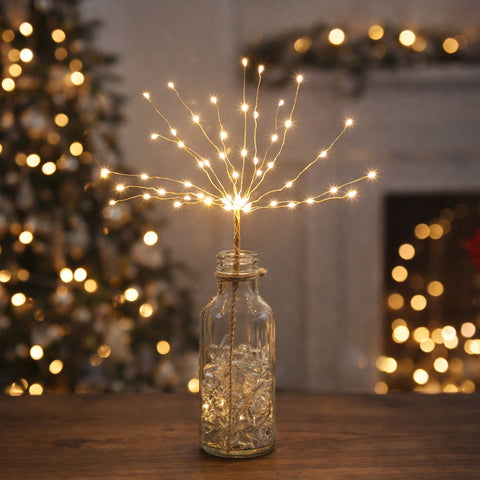 Lexi Lighting Battery Operated Micro LED Decorative Twig Firework - Gold