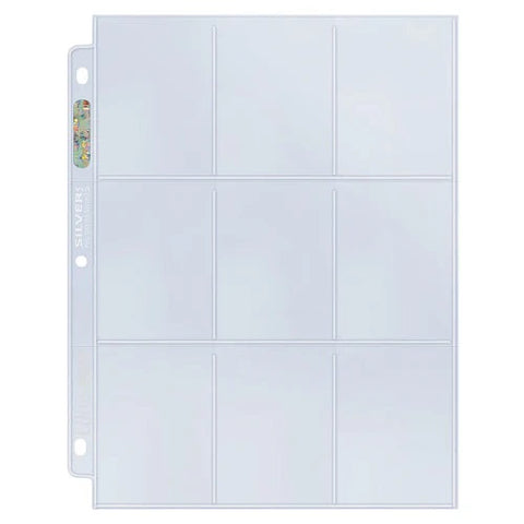 Ultra Pro: UP80796 9-Pocket Silver Series Page for Standard Size Cards AMZ Bundle 25-count pack