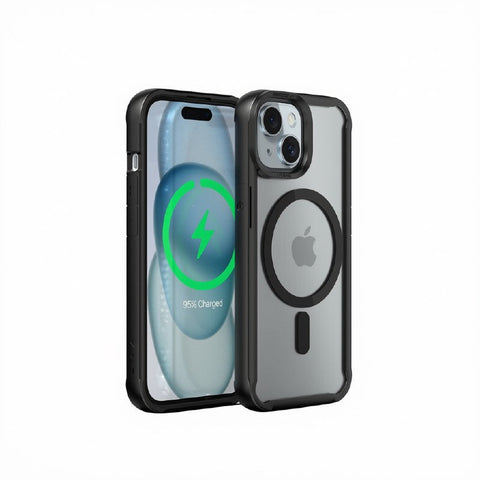 X.One MagSafe Phone Case Dropguard 2S / 2.0 iPhone 15 Impact Protection Cover (Frosted Matte Black)
