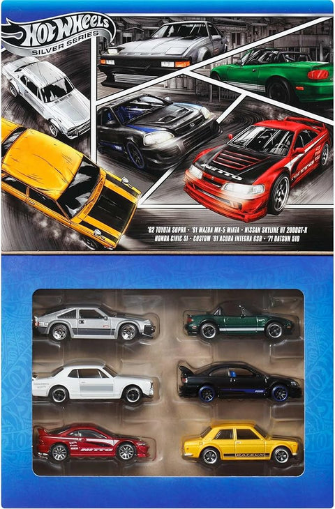 Hot Wheels Silver Series Streets Of Japan 6 Car Multipack