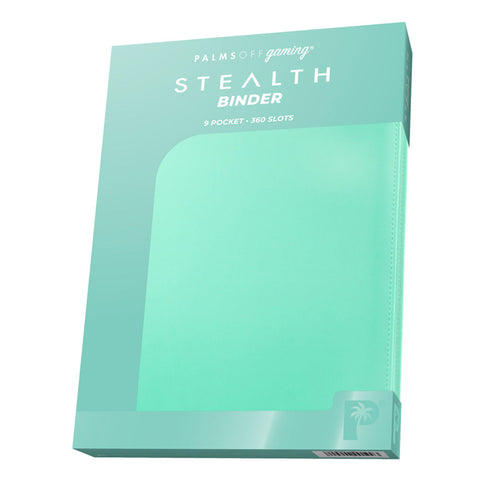 Palms Off Gaming STEALTH 9 Pocket Zip Trading Card Binder - Turquoise