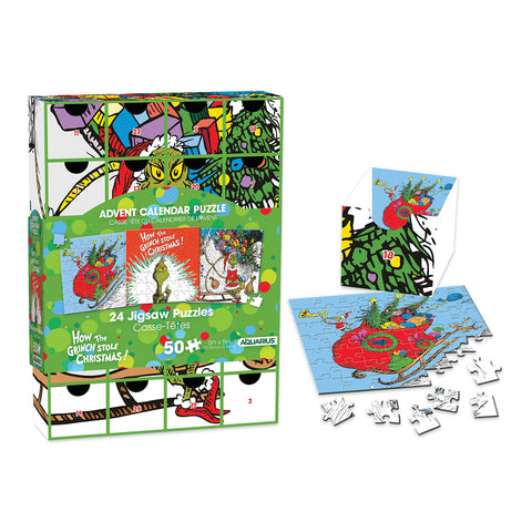 Aquarius How The Grinch Stole Christmas Advent Calendar 24-Puzzle 12.5cm