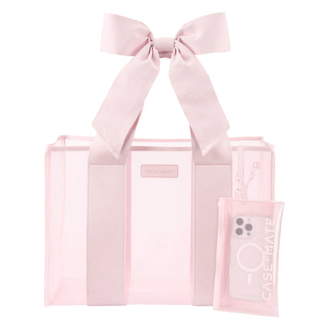Case-Mate Ballet Pink Bow Tote with Phone Pouch