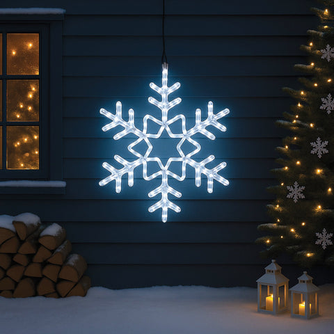 Lexi Lighting 60cm Snowflake Rope Light Silhouette - White