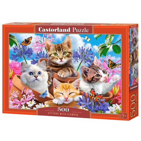 Castorland 500-Pieces Kittens With Flowers Puzzle