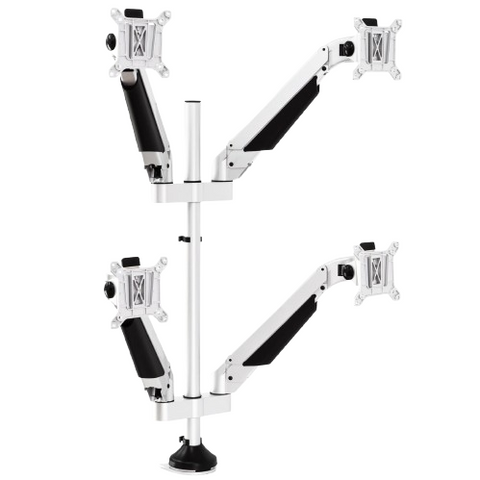 Desky Quad Monitor Arm - White