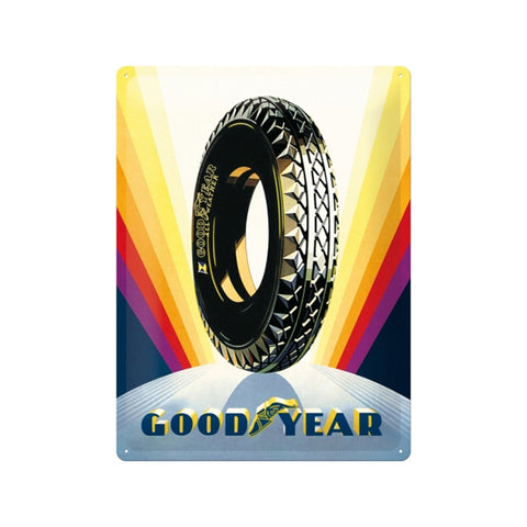 Nostalgic-Art Goodyear Rainbow Wheel 30x40cm Large Metal Tin Sign Plaque
