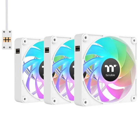 Thermaltake CT140 EX Reverse Blades ARGB 140mm PWM White Fan [3 Pack]