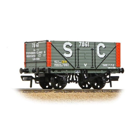 OO 8 Plank End Door Wagon 'Stephenson Clarke & Assoc. London' Grey/Red
