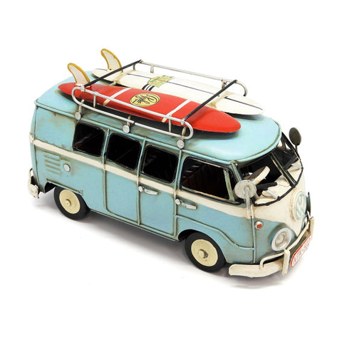 Boyle Metal Ornament Home Decor Collectible Kombi Van 20x9x11cm (Blue)