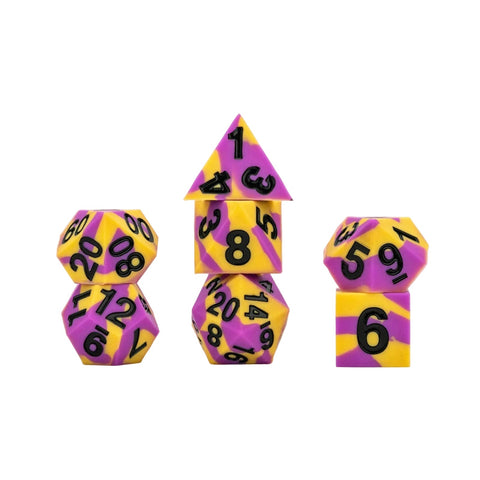 Fanroll By Metallic Dice Games MDG 16mm Pride Sharp Edge Silicone Rubber Poly Dice Set- Intersex