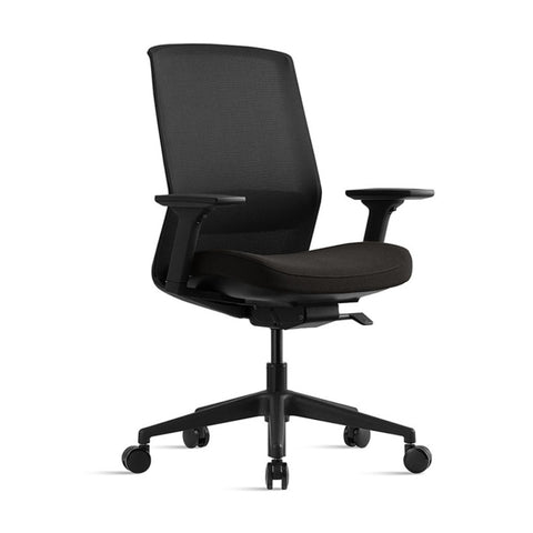 Sabia Willow Pre-Assembled Office Chair Ergonomic Mesh Back With Armrests (Black)