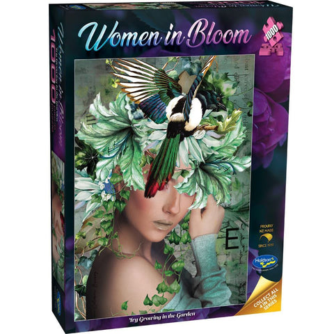 Holdson 1000pc Woman In Bloom Ivy Garden Puzzle