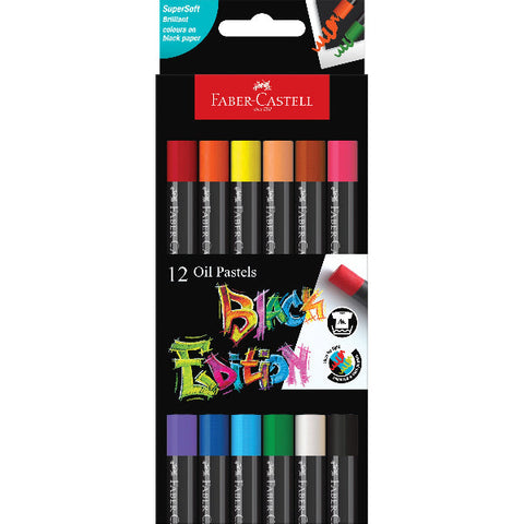Faber-Castell Black Edition Oil Pastels, 12Pk