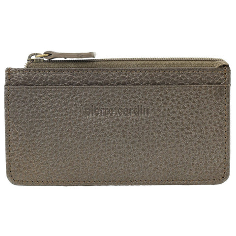 Pierre Cardin Women's Leather Coin Purse with Keyring Wallet 12.5cm Bronze