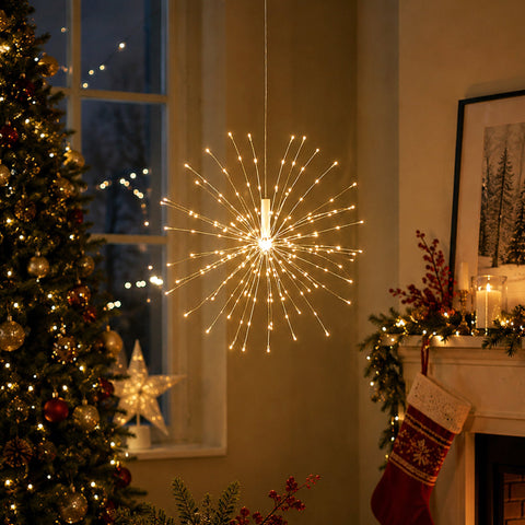 Lexi Lighting Dual Power Firework Hanging Light -120 LED