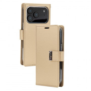 Goospery Rich Diary for iPhone 17 Pro Max - Gold, Magsafe