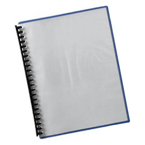 Marbig Clear Front Display Book 20 pocket (A4) - Blue Back