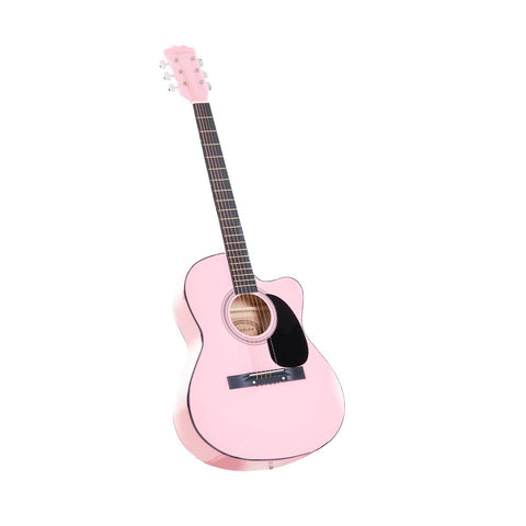 Karrera Acoustic Cutaway 40in Guitar (Pink)