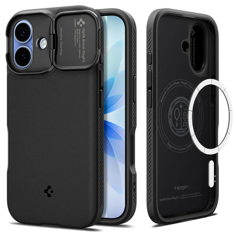 Spigen Apple iPhone 17 Optik Armor (MagFit) Case (Black)