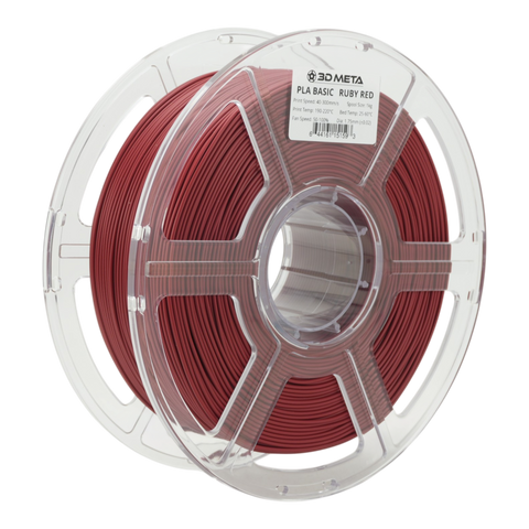 3D META PLA Basic 3D Printing Filament - Ruby Red