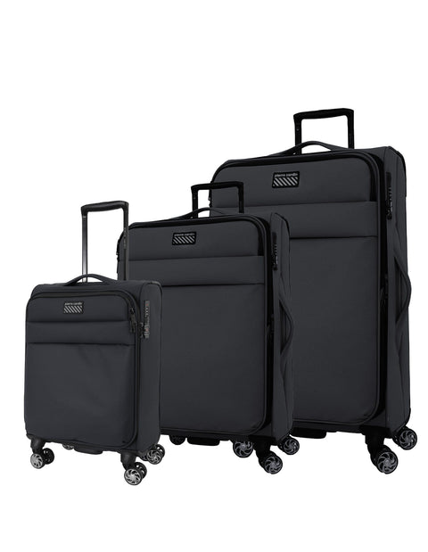 Pierre Cardin Soft Water Repellent Luggage Set - Charcoal (3-Piece)