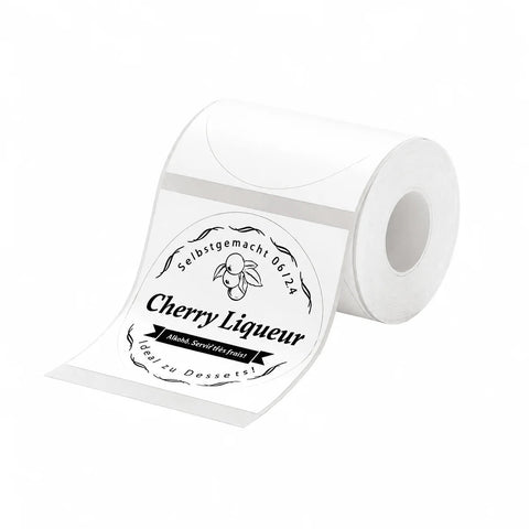 Niimbot Transparent Label Printing Paper Waterproof Label Sticker 50*50mm Round For B21/B3S/B1 [150-Pieces]