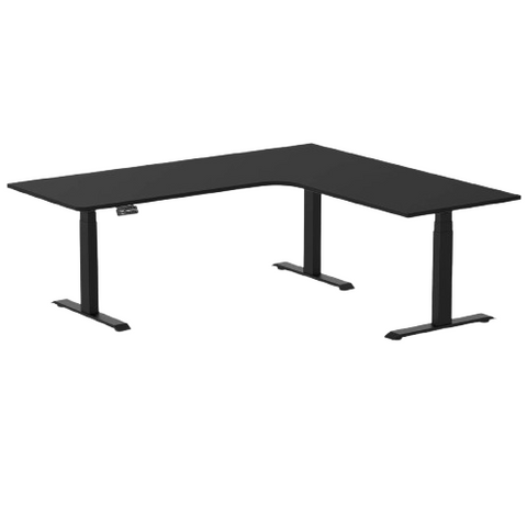 Desky Sigma L-Shape Gaming Desk Right Return 200 cm Matte Black Frame
