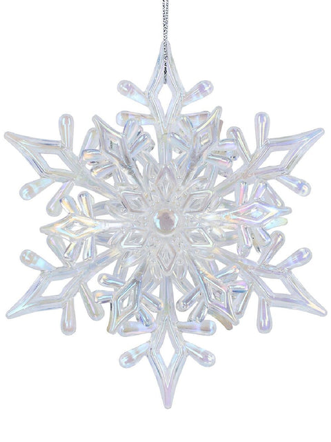 Christmas Warehouse - DECRH989 3D Iridescent Dendrite Snowflake Whimsical Essential Ornament | 11cm Iridescent