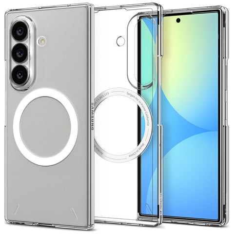 Spigen Galaxy Z Fold 8 Ultra Air Skin (MagFit) Case (Clear Case / White Ring)