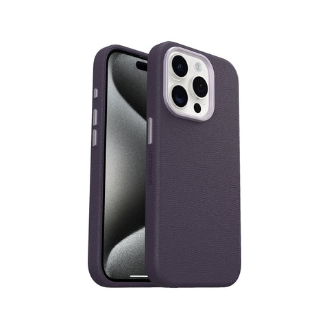 OtterBox Symmetry Cactus Leather Case - iPhone 15 Pro - Purple