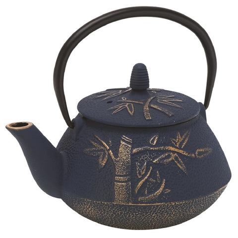 Avanti Cast Iron Teapot - Bamboo 800Ml - Blue
