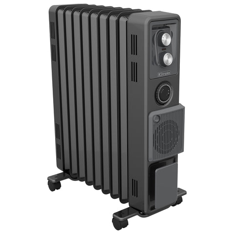 Dimplex Oil Free 2.4kW Column Heater with Turbo Fan and Timer (Black)