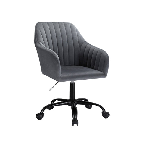 Artiss Office Chair Velvet Seat (Dark Grey)