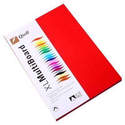 Quill XL Multiboard Paper 210GSM A4 Pack 50 (Red)