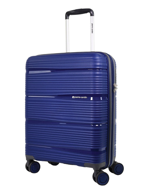 Pierre Cardin Normandy Cabin 55L Hard Shell Case Suitcase Travel Luggage Navy