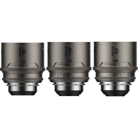 DZOFilm Arcana Anamorphic Prime 3-Lens Kit (ARRI PL, Titanium - Metric)