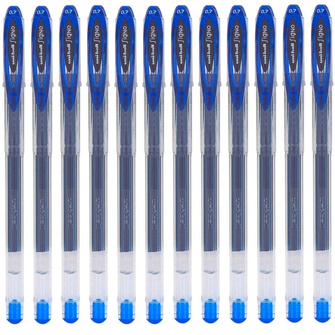 Uni-Ball Um120 Signo Gel Ink Rollerball Pen 0.7mm Box of 12 (Light Blue)