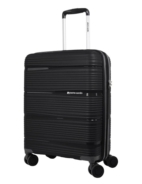Pierre Cardin Normandy Cabin 55L Hard Shell Case Suitcase Travel Luggage Black