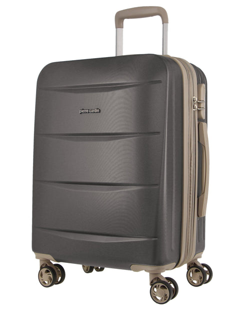 Pierre Cardin Cabin Hard-Shell Luggage Travel Suitcase 54cm Graphite