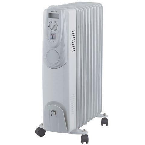 Heller 2000W Electric Portable 9 Fin Oil Heater Column Castor Wheels