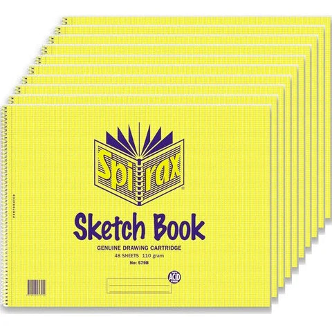 Spirax 579B Sketch Book Side Open 96 Page 272x360mm 10 Pack