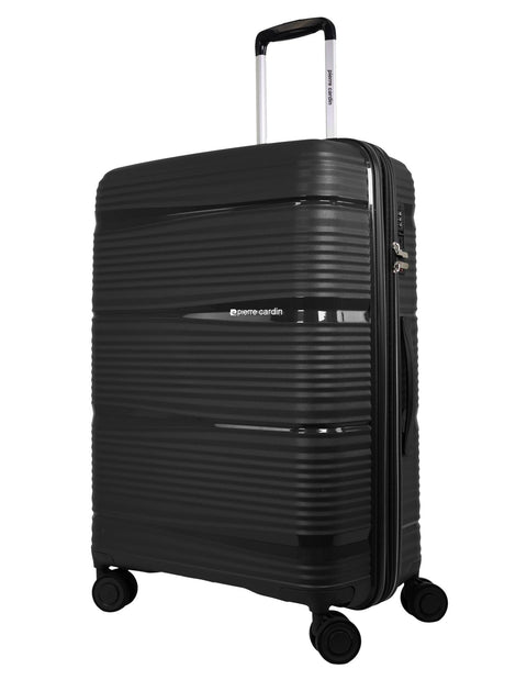 Pierre Cardin Normandy Medium 117L Hard Shell Case Suitcase Travel Luggage Black