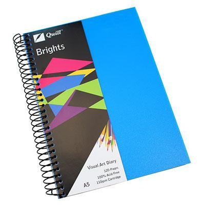 Quill Visual Art Diary 110Gsm 120 Page A5 Pp (Marine Blue)