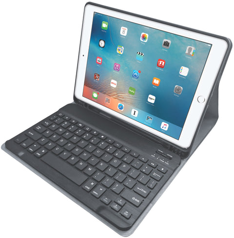 Laser iPad 10.2'' Keyboard Case with Integrated Bluetooth & Stand (Black)