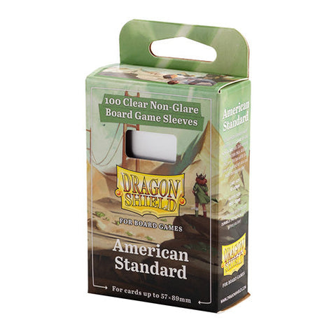 Arcane Tinmen Dragon Shield Board Game Sleeves - Clear Non-Glare - American Standard 57x89mm 100ct