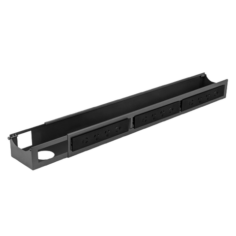 Desky Integrated Cable & Data Channel 12-Plug Space Grey
